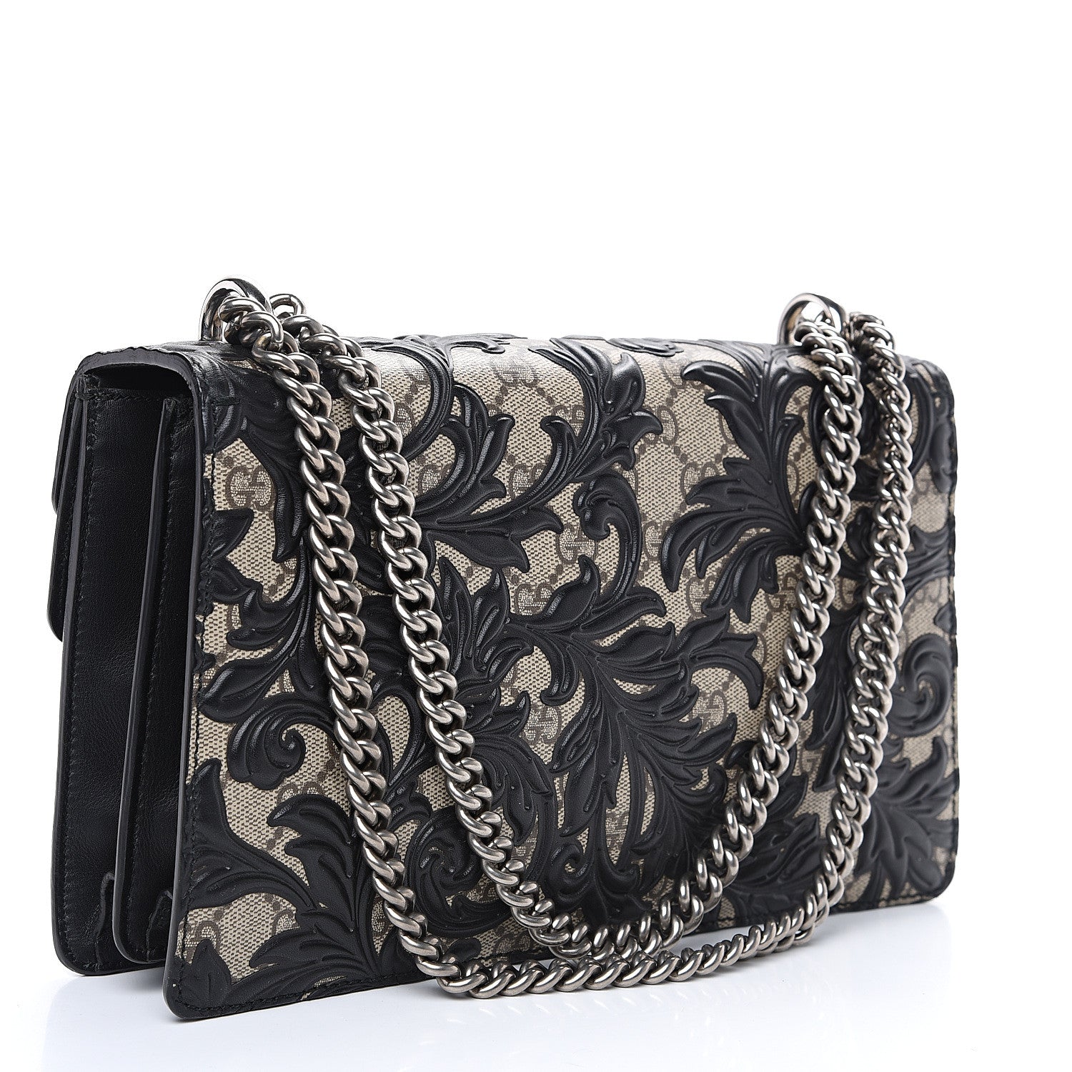 Gucci GG Supreme Monogram Arabesque Small Dionysus Shoulder Bag Black 2 of 14