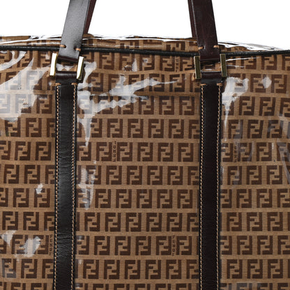 Fendi Vinyl Zucchino Tote Tobacco 7 of 9