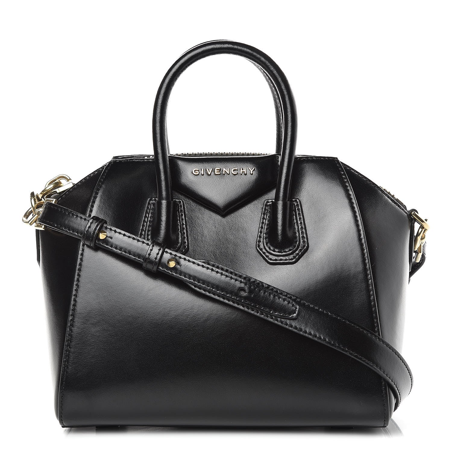 Givenchy Shiny Lord Calfskin Mini Antigona Black 1 of 11