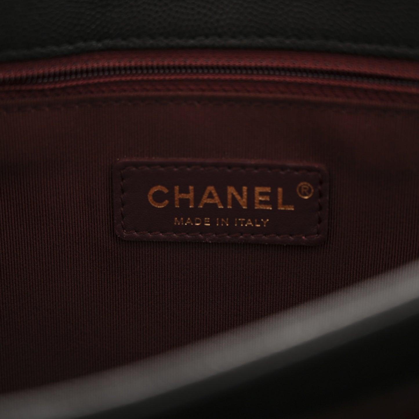 Caviar Suede Stitched Lady Coco Flap Black
