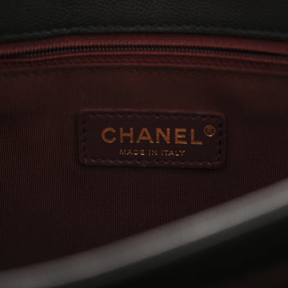 Chanel Caviar Suede Stitched Lady Coco Flap Black 6 of 12