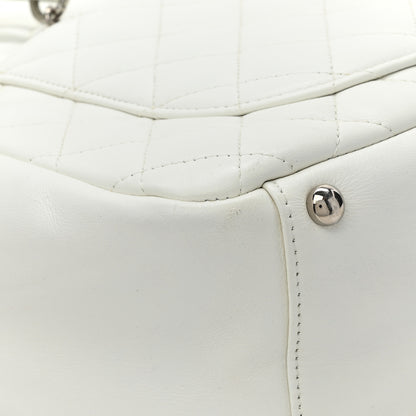 Chanel Calfskin Quilted Large Cambon Flap White Black 11 of 14