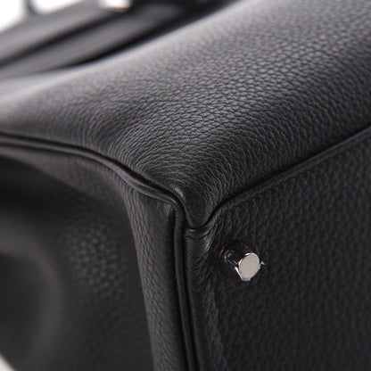 Hermes Togo Verso Kelly Retourne 35 Black Bleu Agate 9 of 15