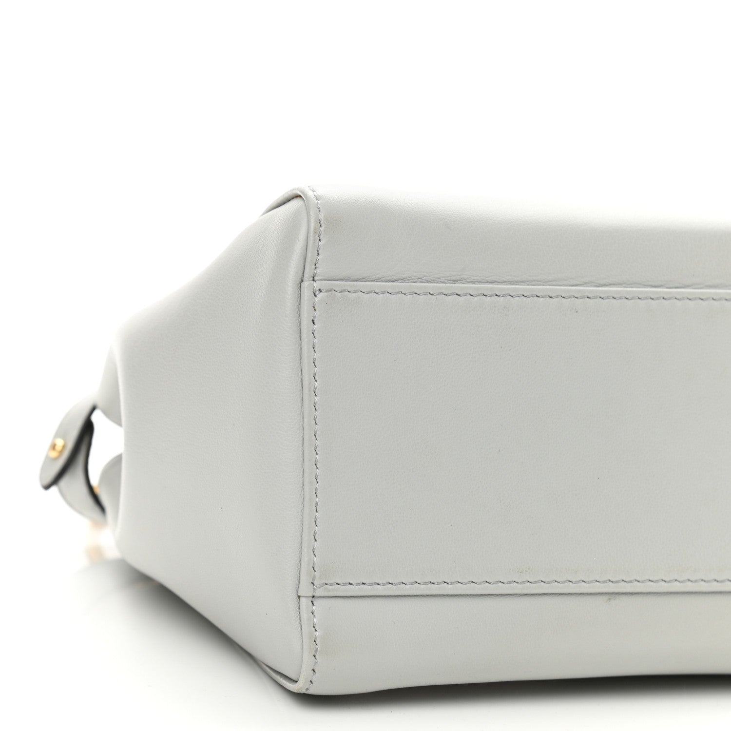 Fendi Nappa Colorblock Mini Peekaboo Iconic Satchel Grigio Perla Peonia Alga 10 of 11