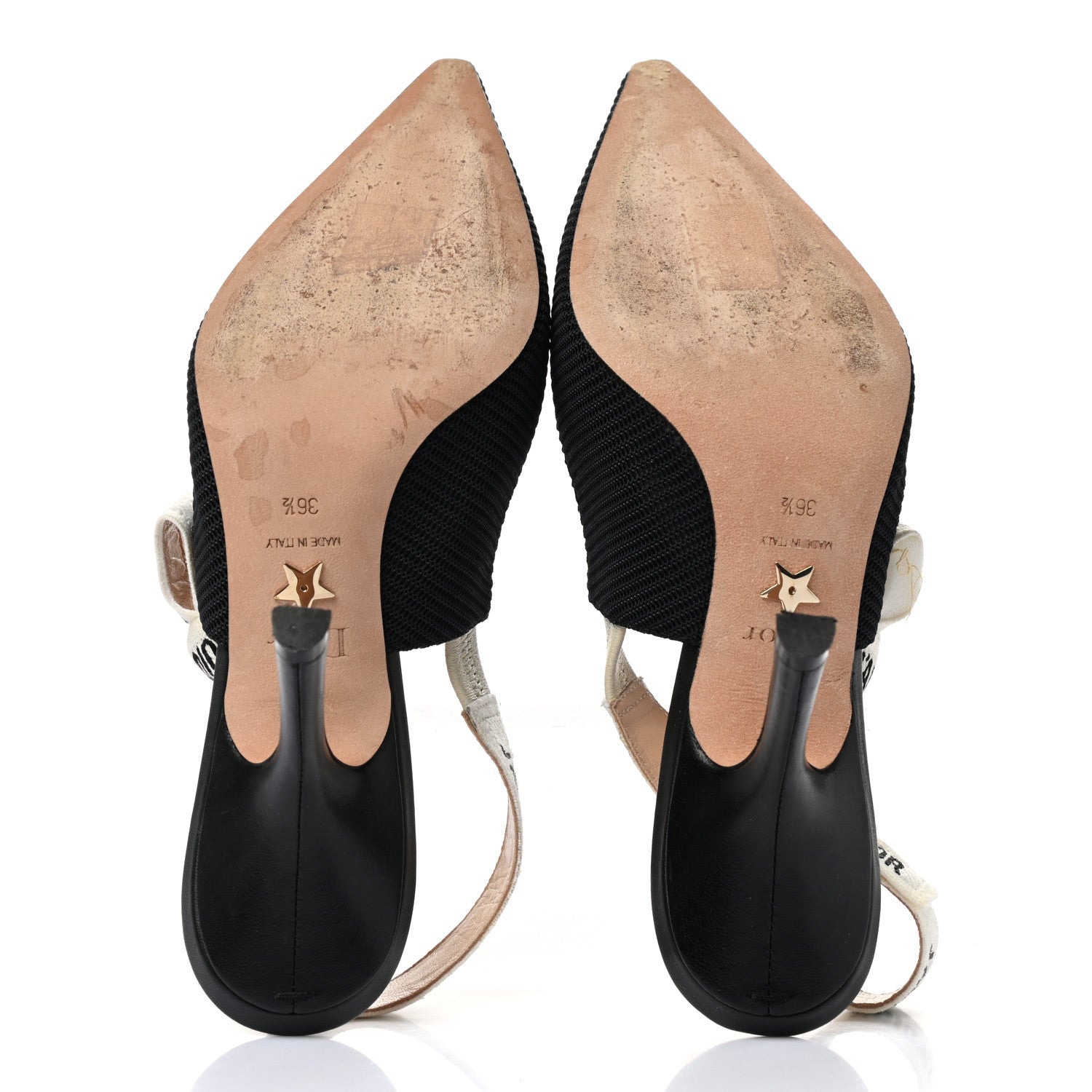 Christian Dior Technical Canvas Ribbon J'Adior Slingback 100mm Pumps 36.5 Black 5 of 9