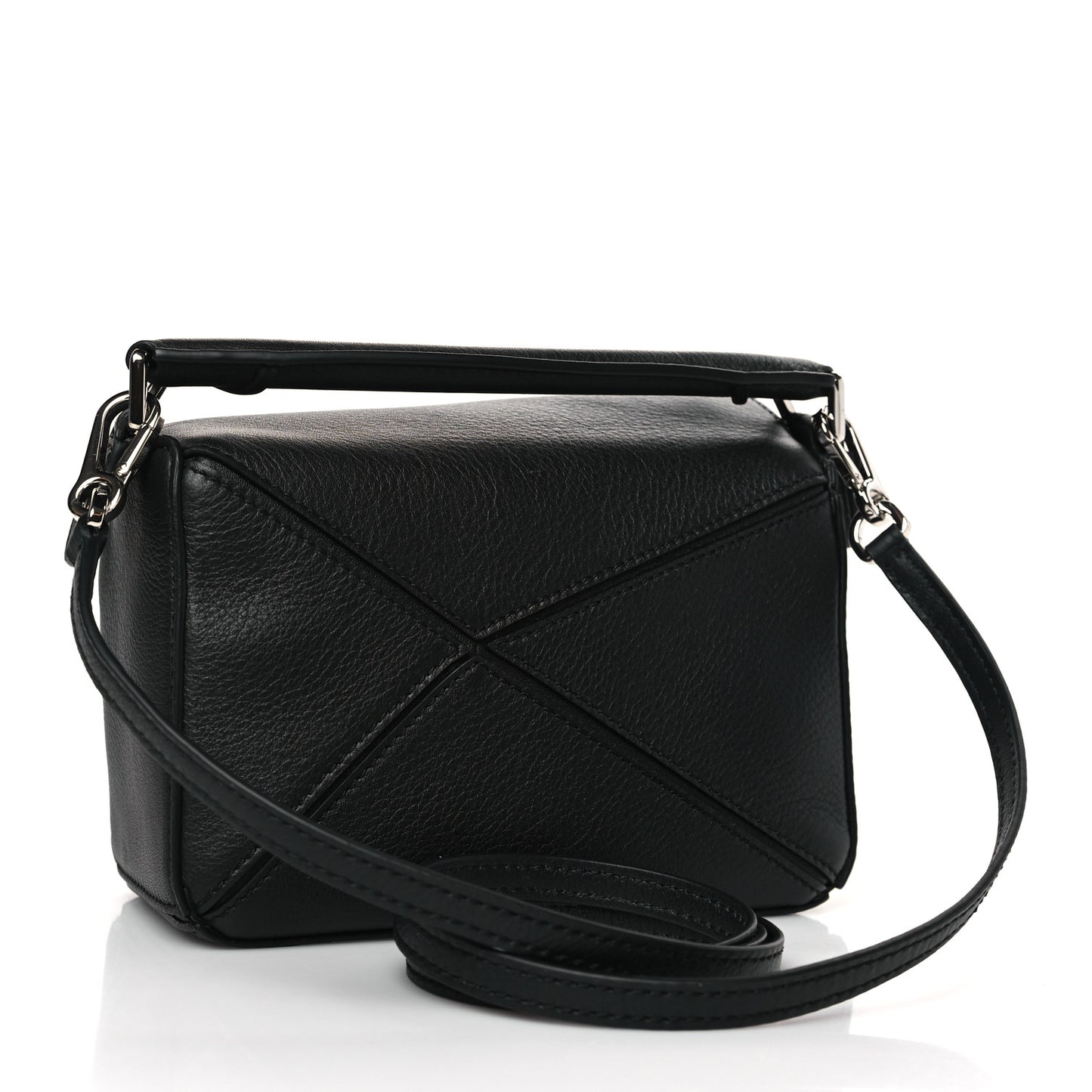 Calfskin Mini Puzzle Bag Black