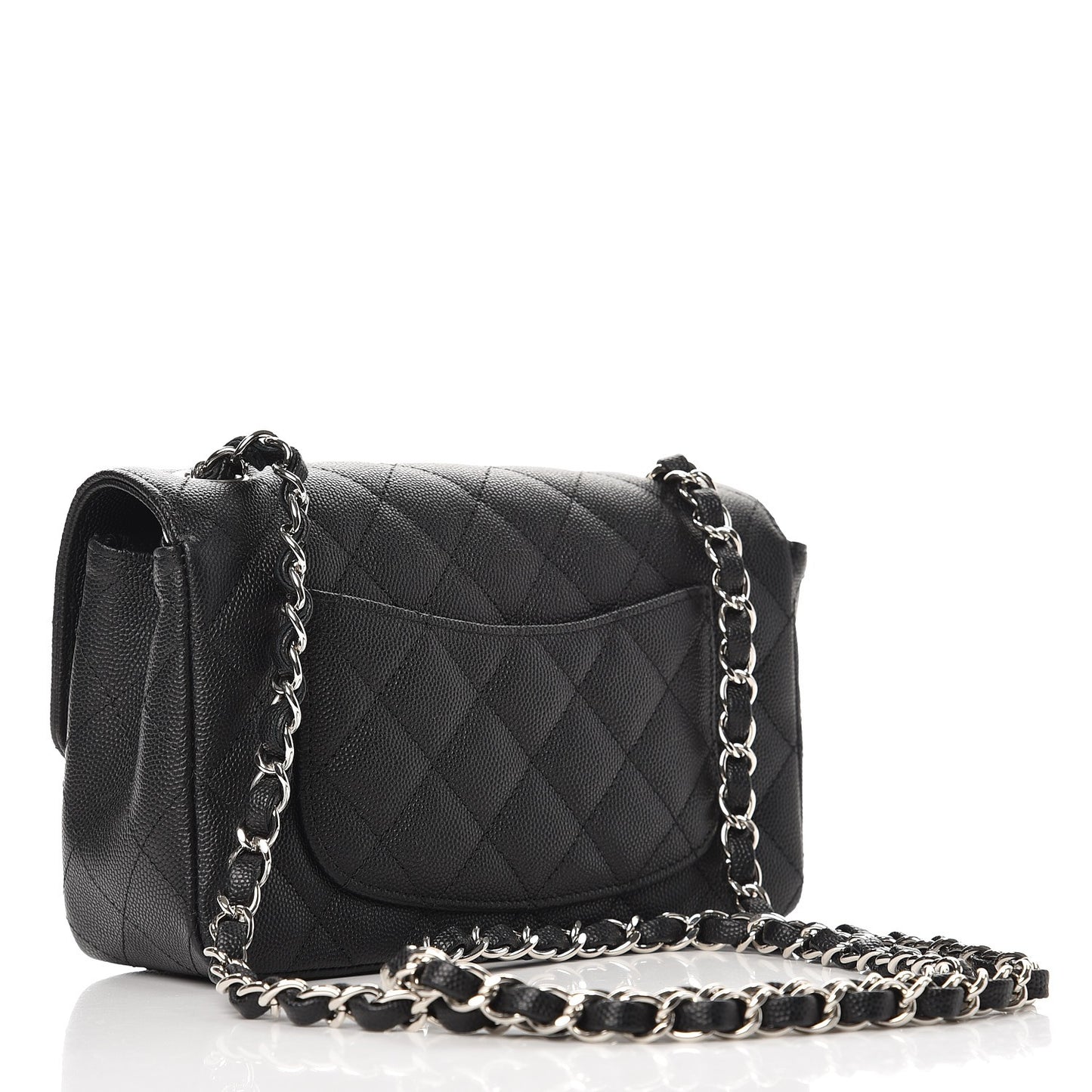 Caviar Quilted Mini Rectangular Flap Black