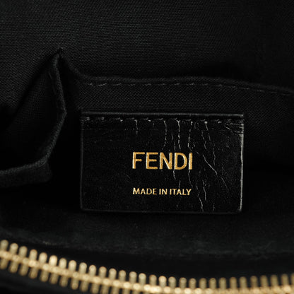 Fendi Nappa Crocodile Trapuntata Medium 2Jours Tote Black 7 of 8