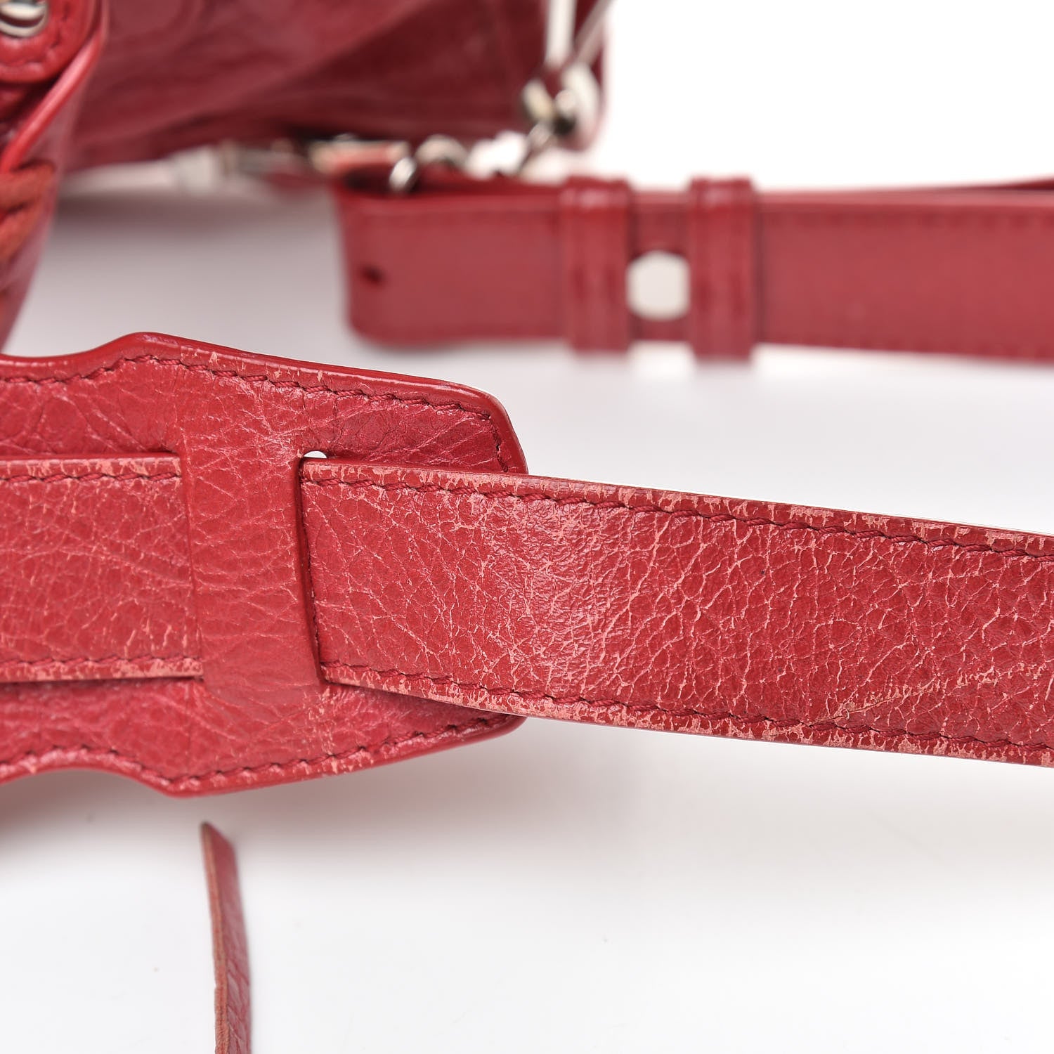 Balenciaga Agneau Classic Silver Hardware Mini City Rouge Sapphire 16 of 17