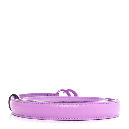 Gucci Azalea Calfskin Enamel Monochrome Double G 20mm Belt 100 40 Wisteria Chic 2 of 5