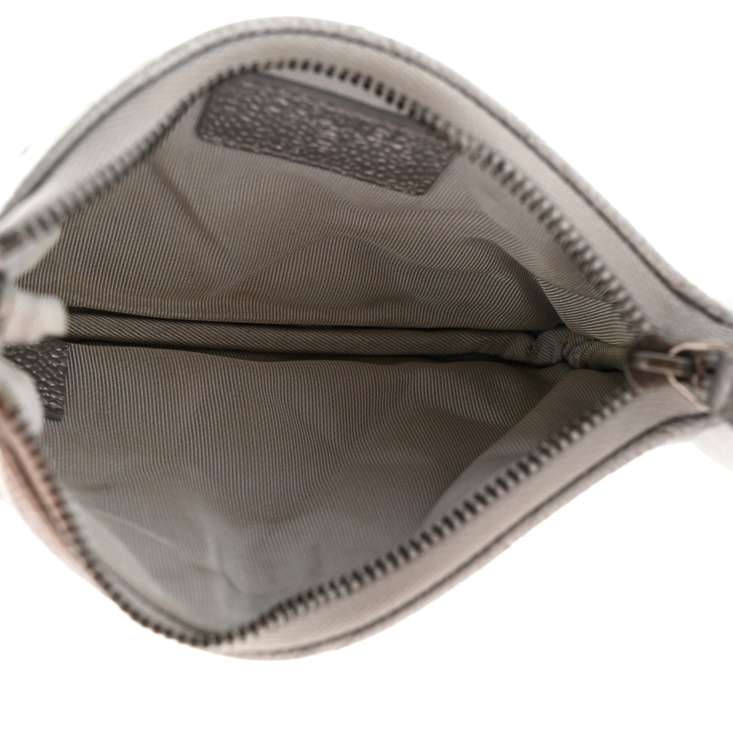 Chanel Metallic Caviar Quilted Small Cosmetic Case Silver 5 of 7