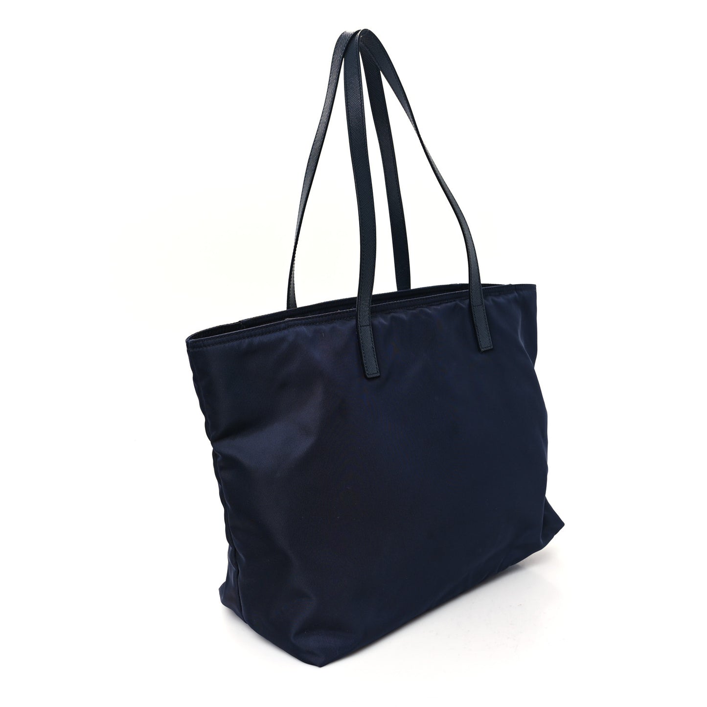 Tessuto Nylon Saffiano Vela Tote Bleu