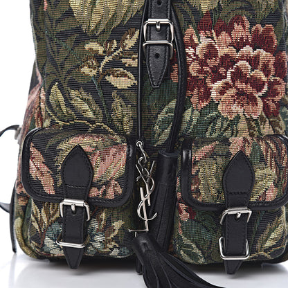 Saint Laurent Canvas Floral Print Festival Backpack Black 12 of 12