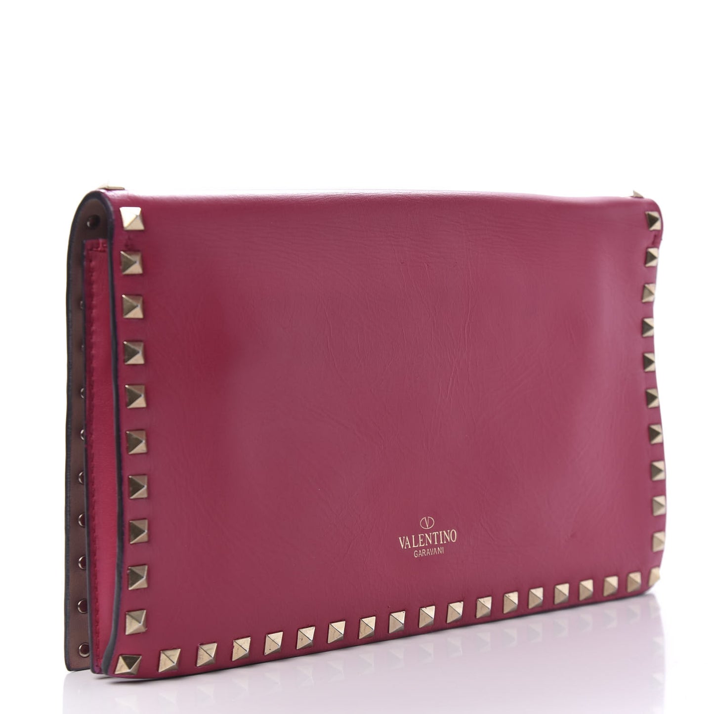 Nappa Rockstud Wristlet Clutch Cyclamin
