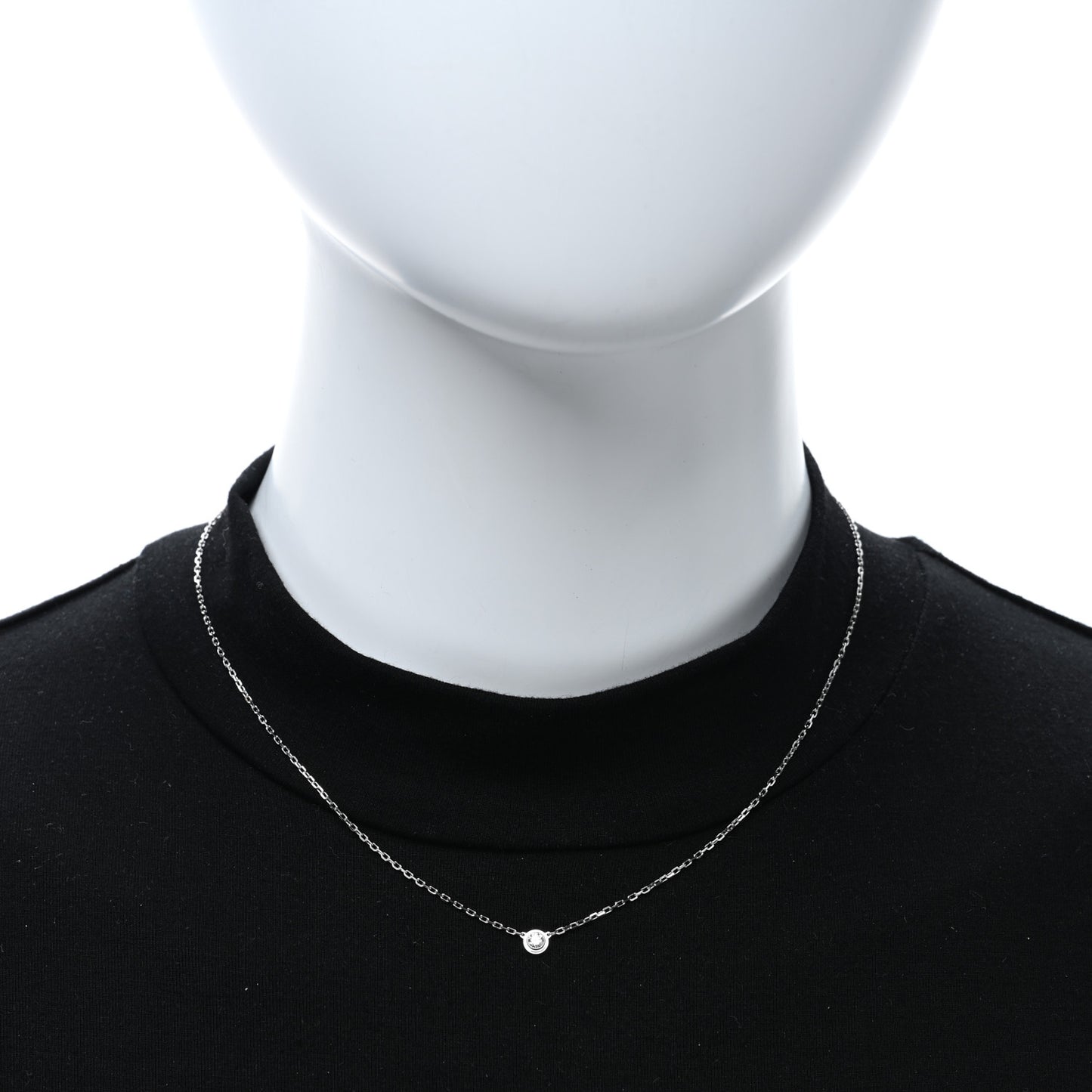 18K White Gold Diamond SM D'Amour Pendant Necklace