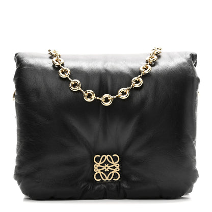 Loewe Lambskin Small Goya Puffer Bag Black 1 of 9