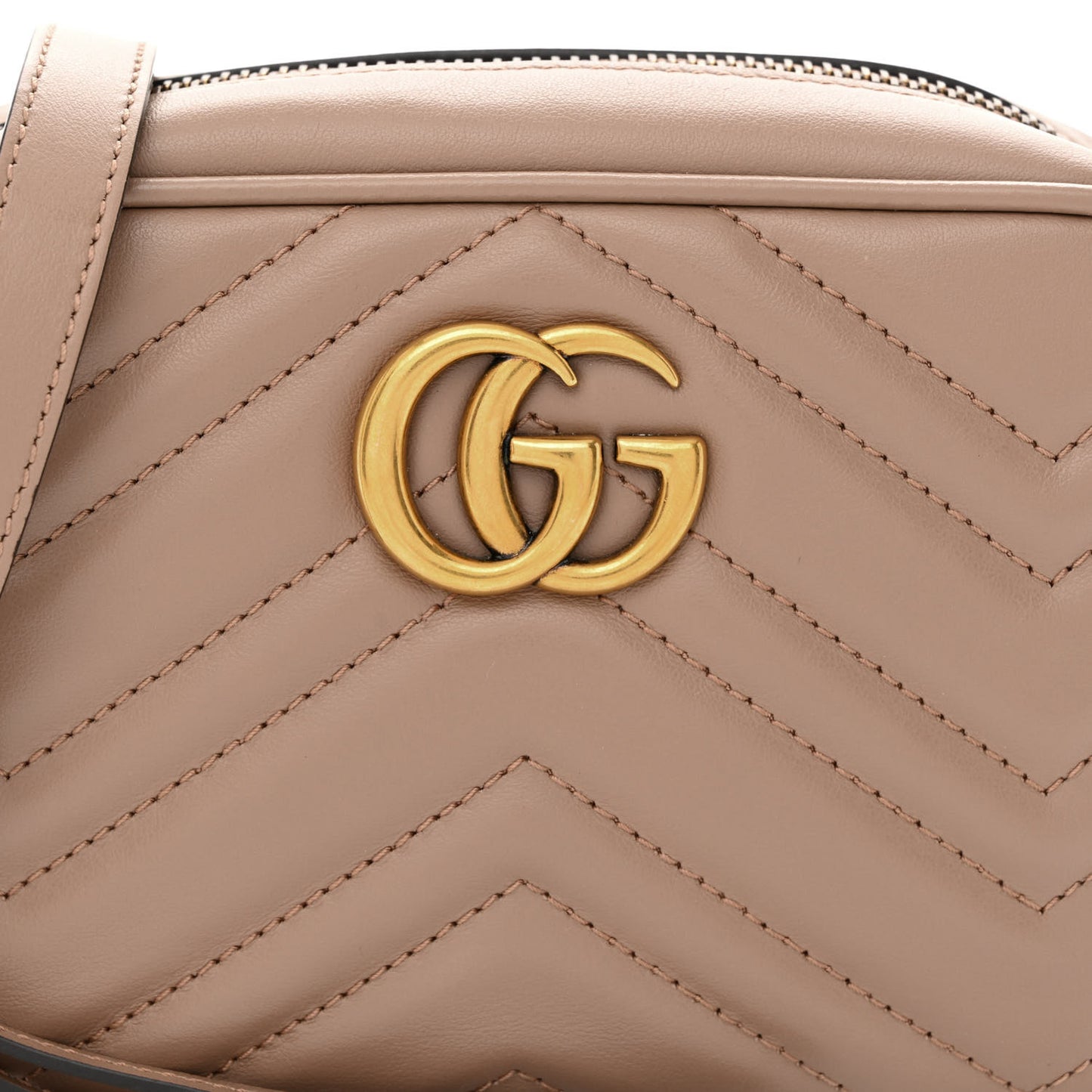 Calfskin Matelasse Mini GG Marmont Chain Shoulder Bag Porcelain Rose