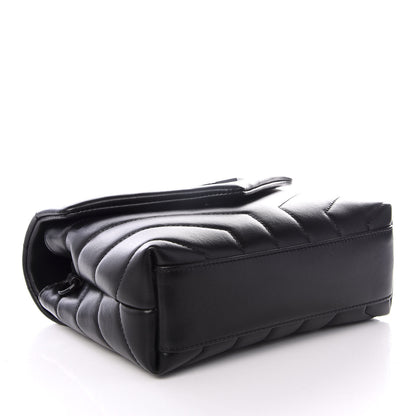 Saint Laurent Calfskin Y Quilted Monogram Toy Loulou Crossbody Bag Black 3 of 8