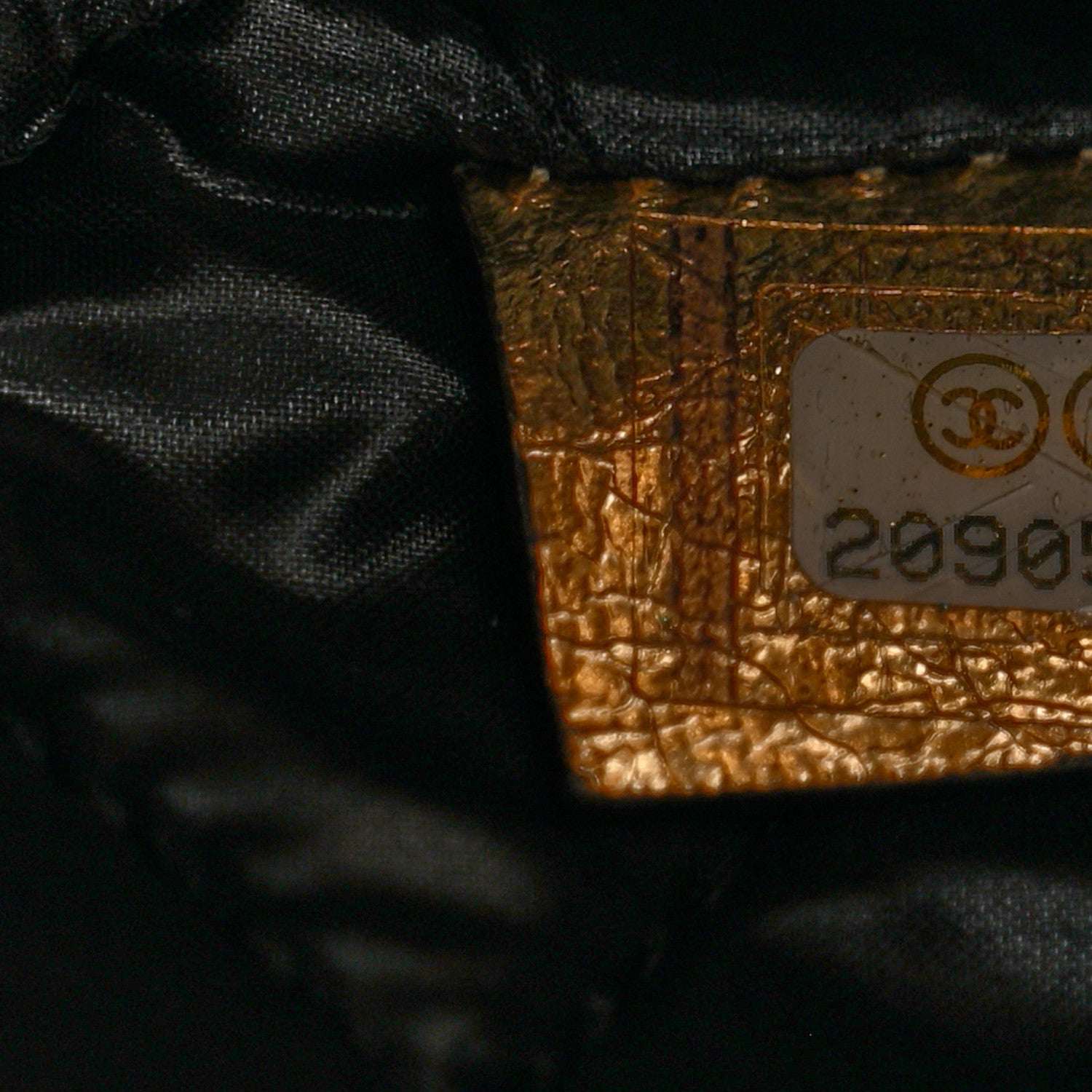 Chanel Metallic Lambskin Medium Je Ne Suis Pas En Solde Pouch Clutch Gold 7 of 7