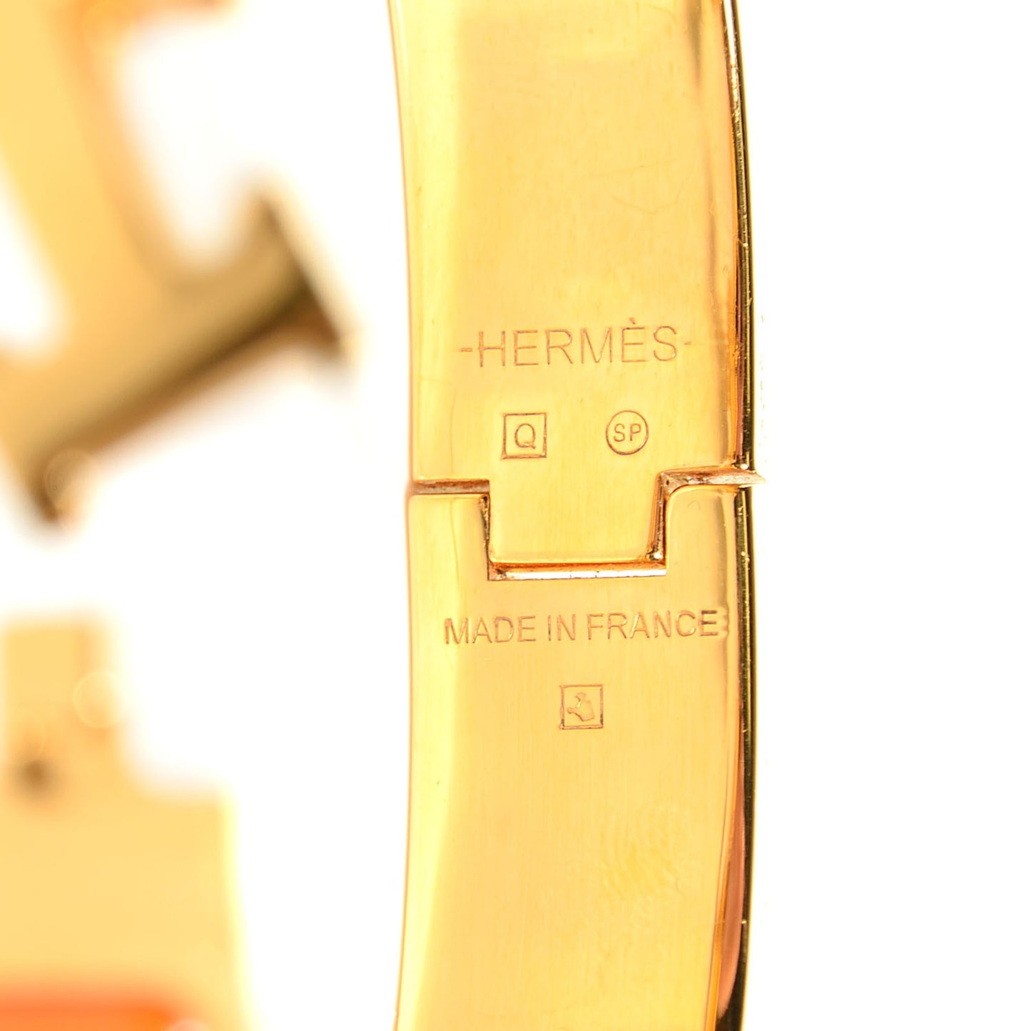 Enamel Narrow Clic Clac H Bracelet PM Orange