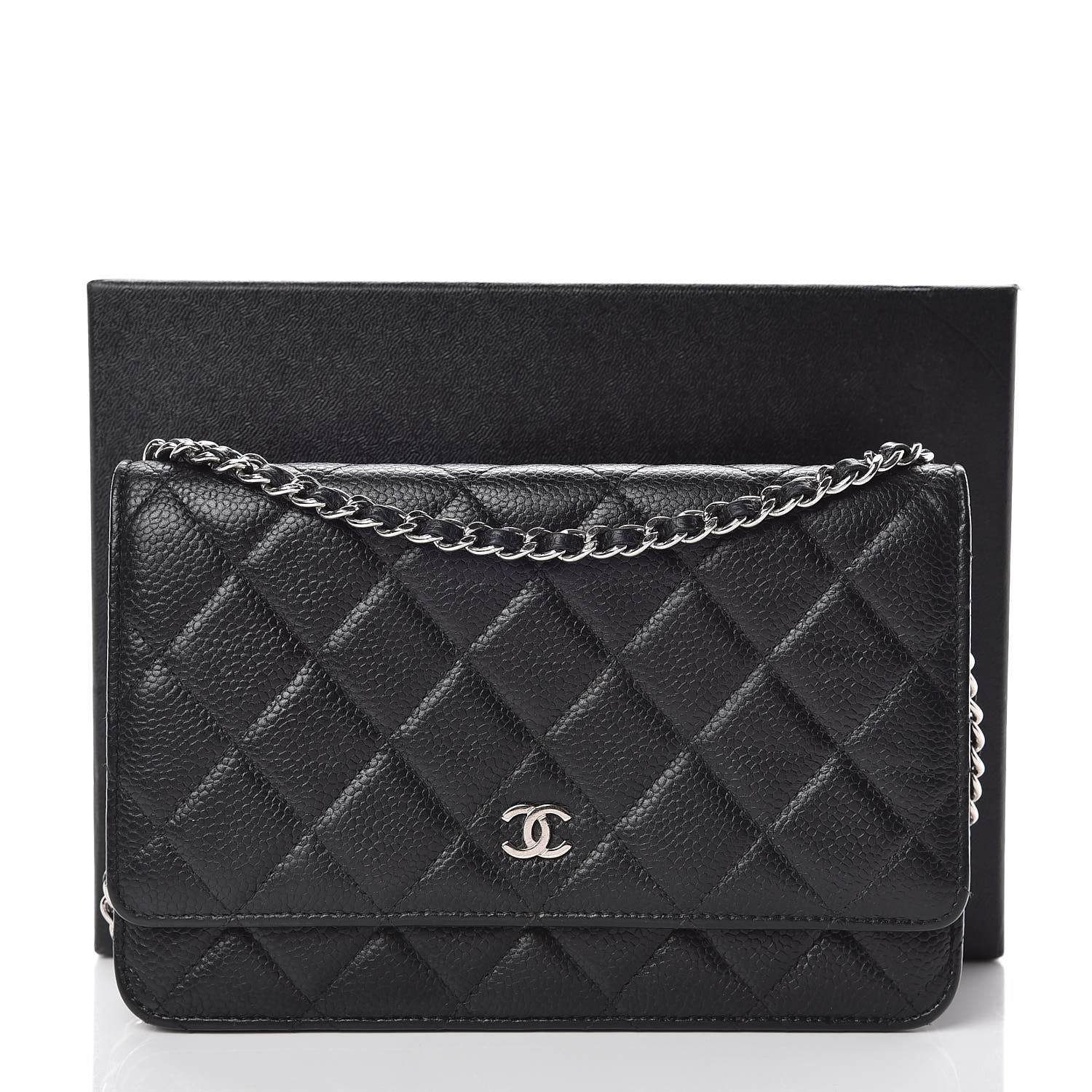 Chanel Caviar Quilted Wallet On Chain WOC Black 11 of 11