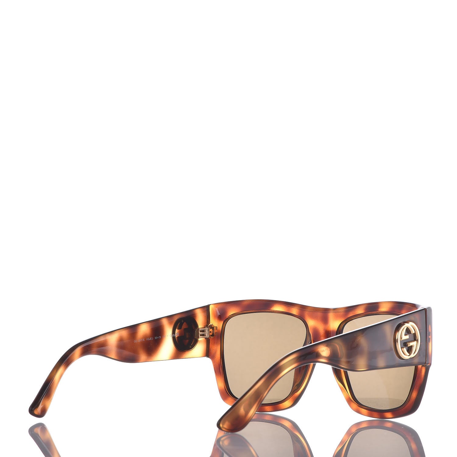 Gucci Acetate Square Frame Sunglasses GG 3817/S Light Havana 4 of 8