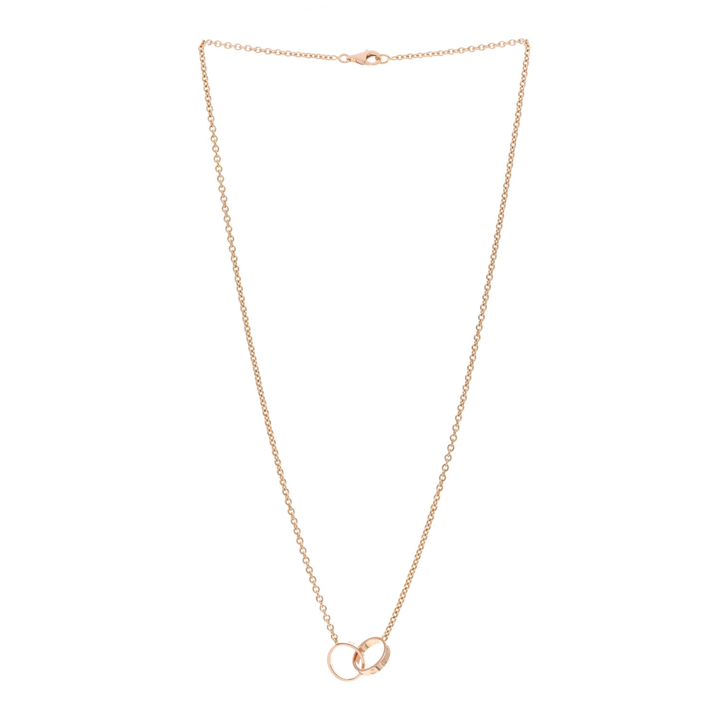 18K Pink Gold Interlocking LOVE Necklace