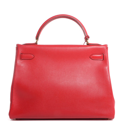 Hermes Veau Gulliver Kelly Retourne 28 Rouge Vif 18 of 24