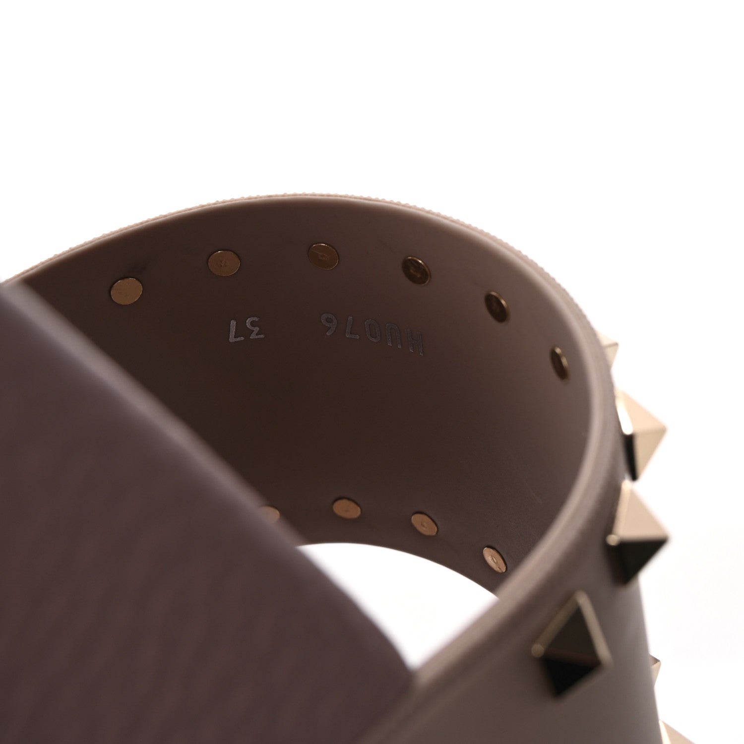 Valentino Garavani Rubber Rockstud Slide Sandals 37 Poudre 8 of 9