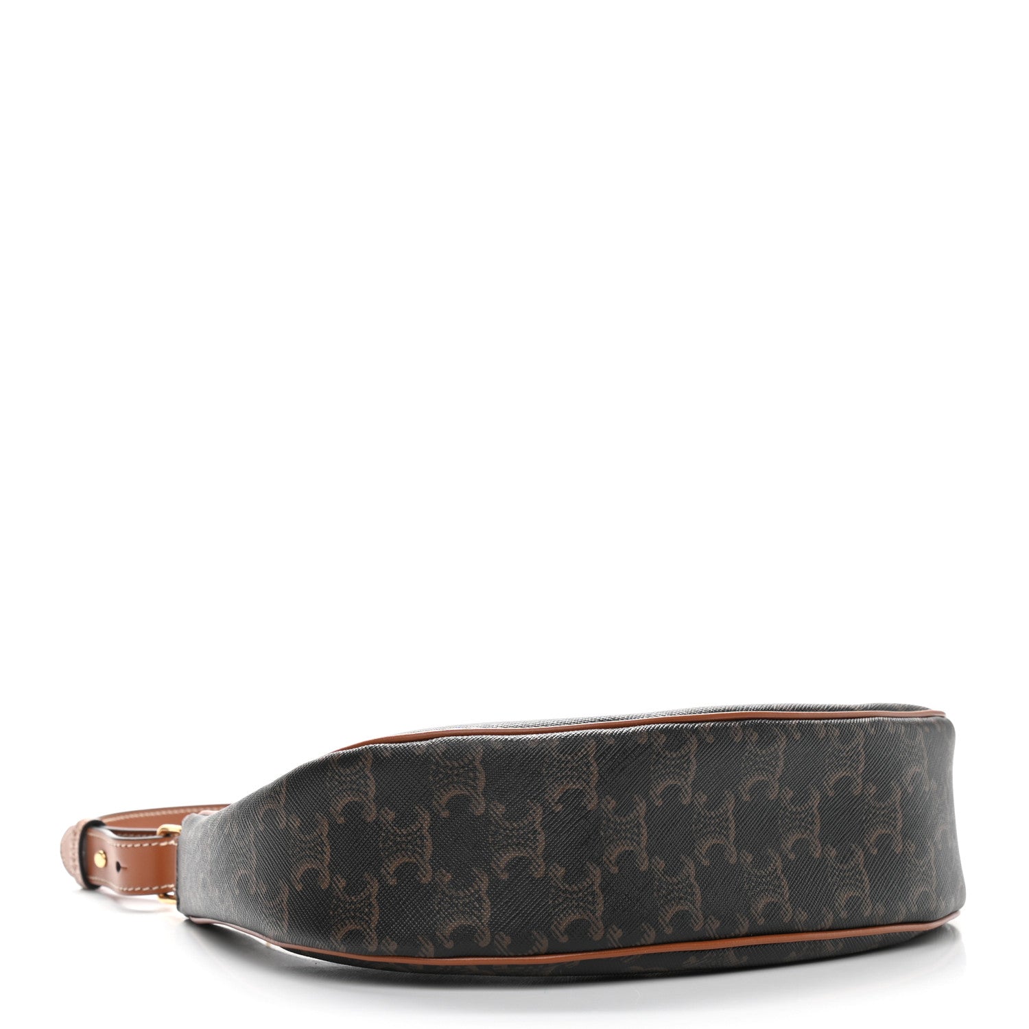 Celine Triomphe Canvas Calfskin Ava Shoulder Bag Tan 4 of 9