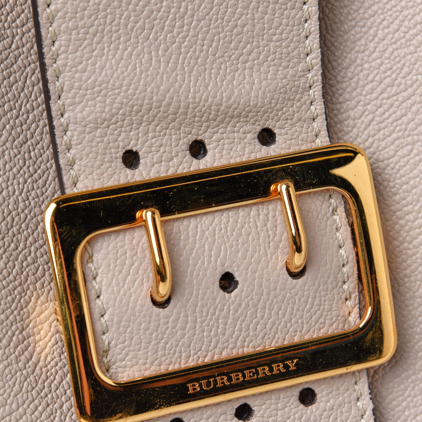 Soft Grain Calfskin Medium Buckle Tote Limestone
