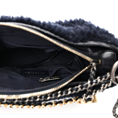 Chanel Shearling Small Gabrielle Hobo Navy 5 of 10