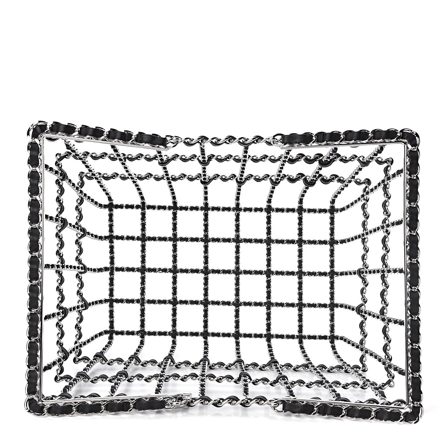 Chanel Brass Calfskin Grocery By Shopping Basket Silver 6 of 6
