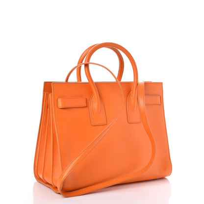 Saint Laurent Calfskin Small Sac De Jour Mandarine 3 of 13