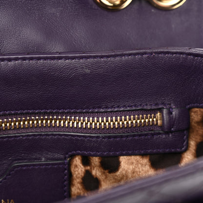 Dolce & Gabbana Lambskin Watersnake Embellished Lucia Shoulder Bag Purple 11 of 19