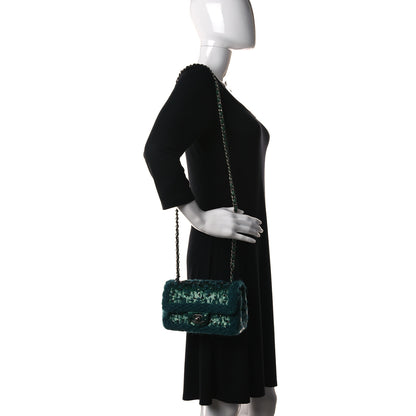 Chanel Tweed Braid Sequin Mini Flap Green 2 of 9