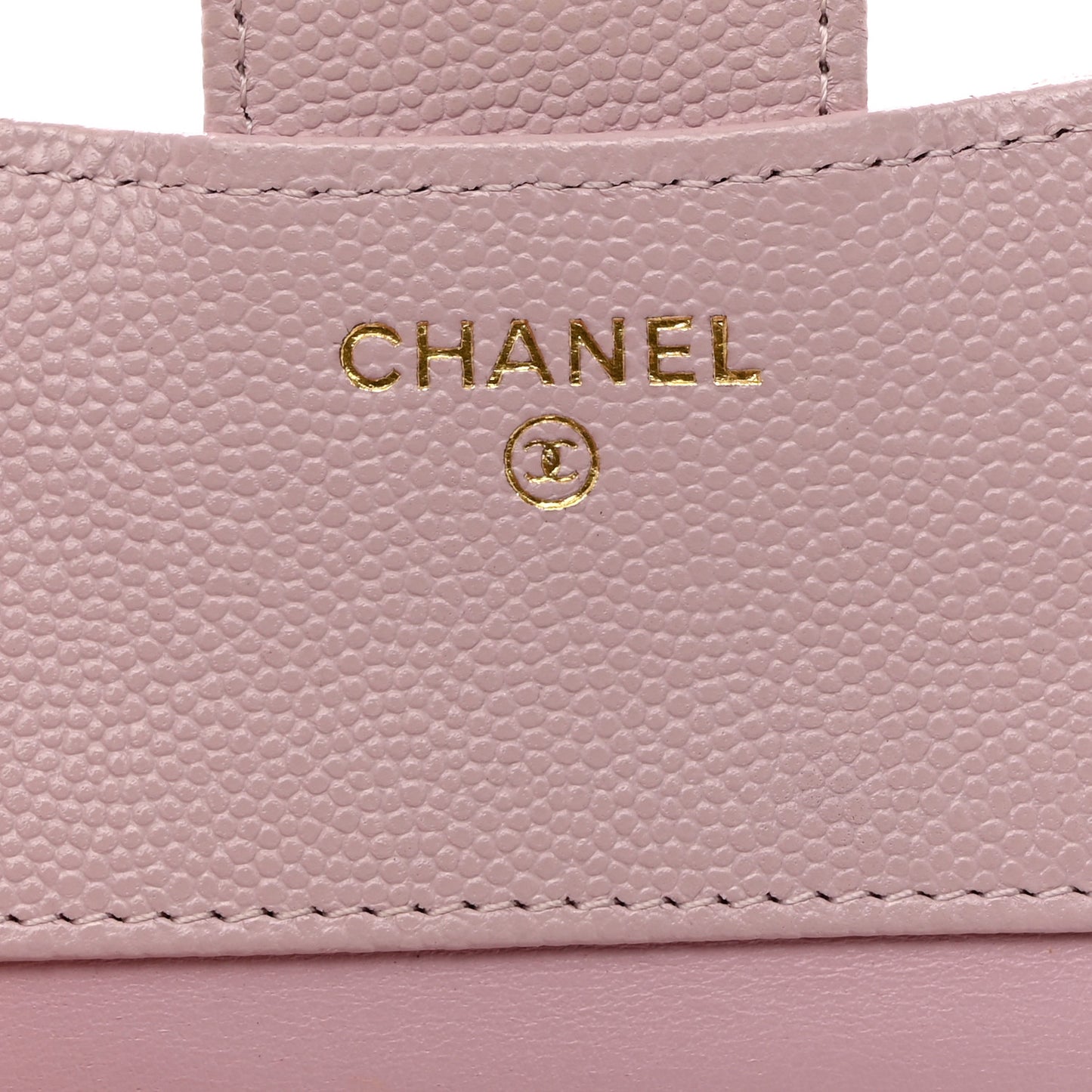 Caviar Quilted Compact Flap Wallet Light Pink