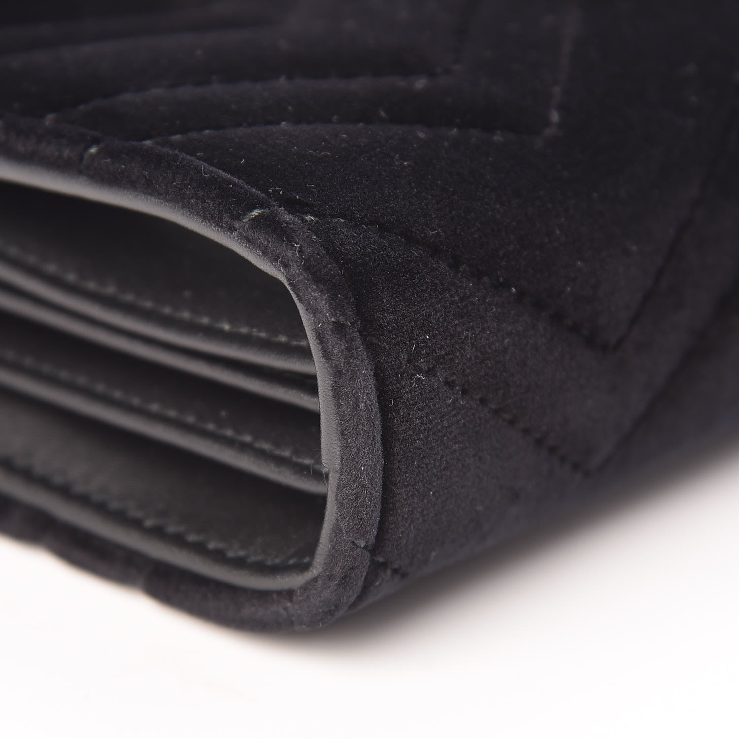 Gucci Velvet Matelasse GG Marmont Chain Wallet Black 9 of 11