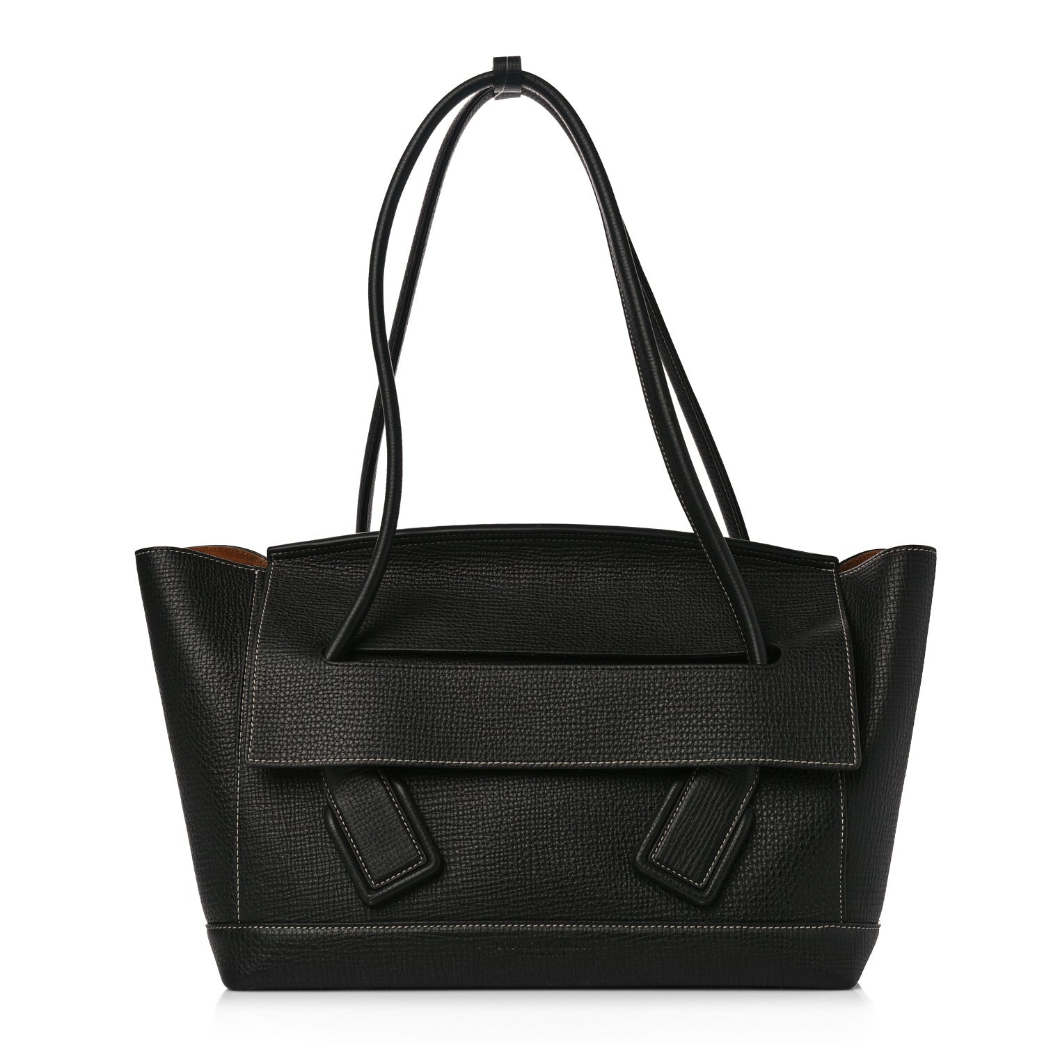 Bottega Veneta Grainy Calfskin Small Arco Black 1 of 10