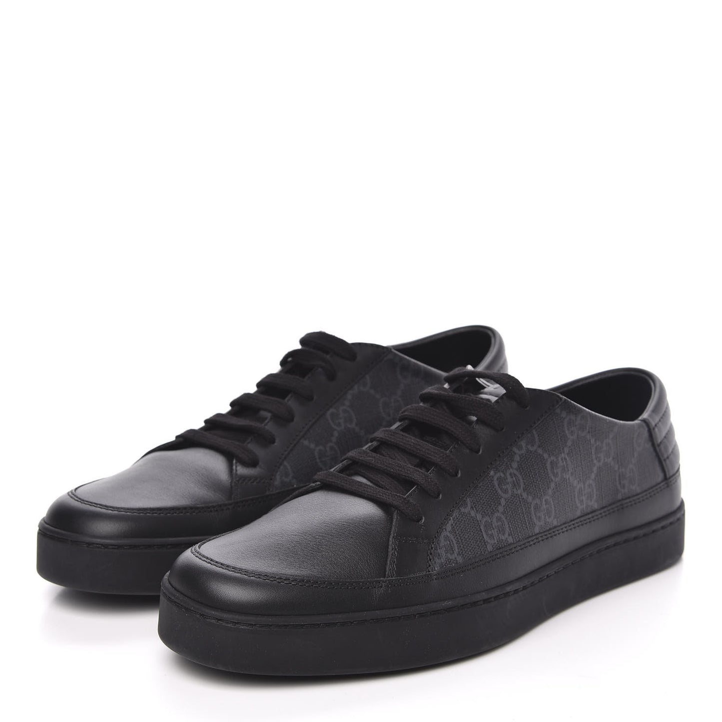 GG Supreme Monogram Mens Sneakers 8 Black