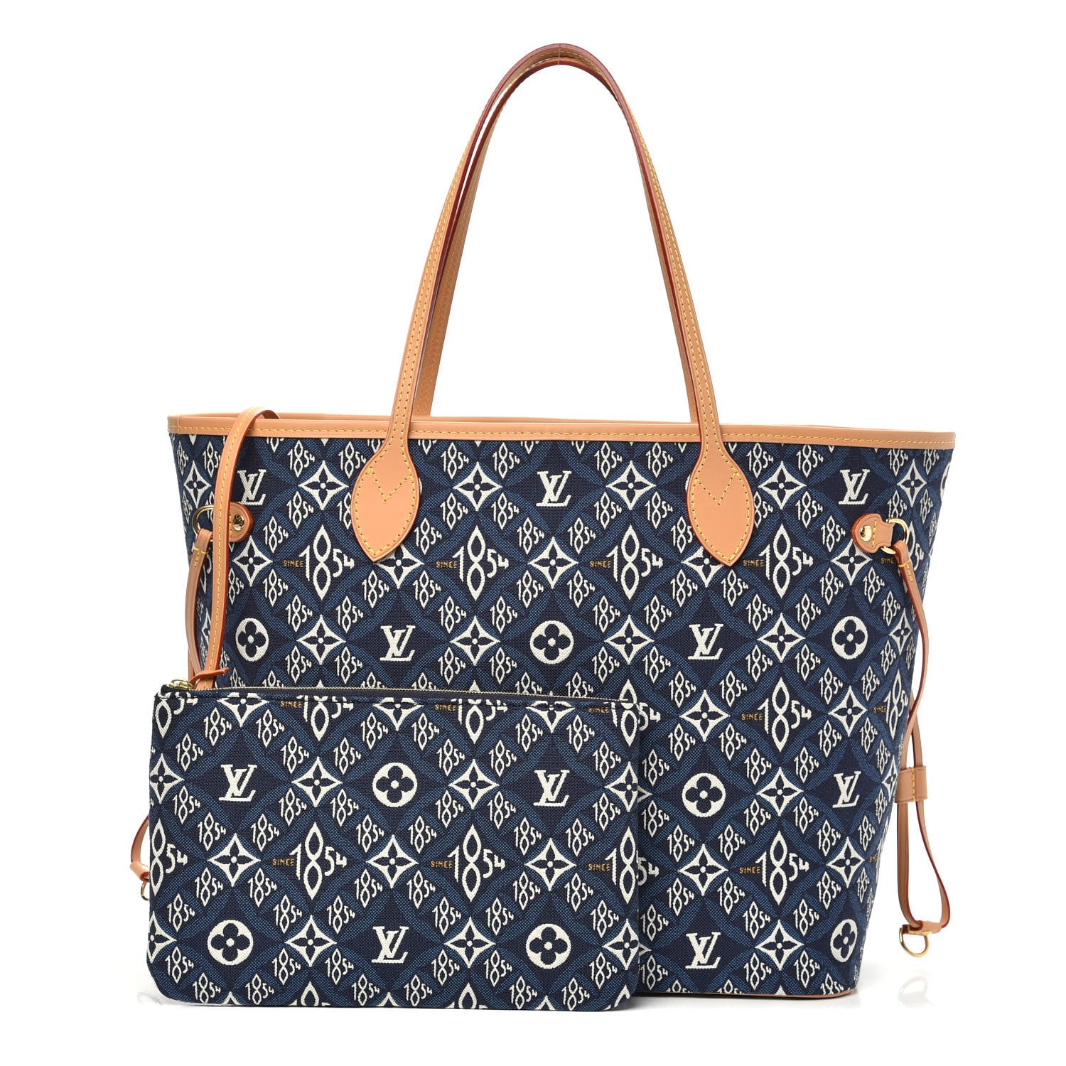 Louis Vuitton Jacquard Since 1854 Neverfull MM Blue 1 of 11