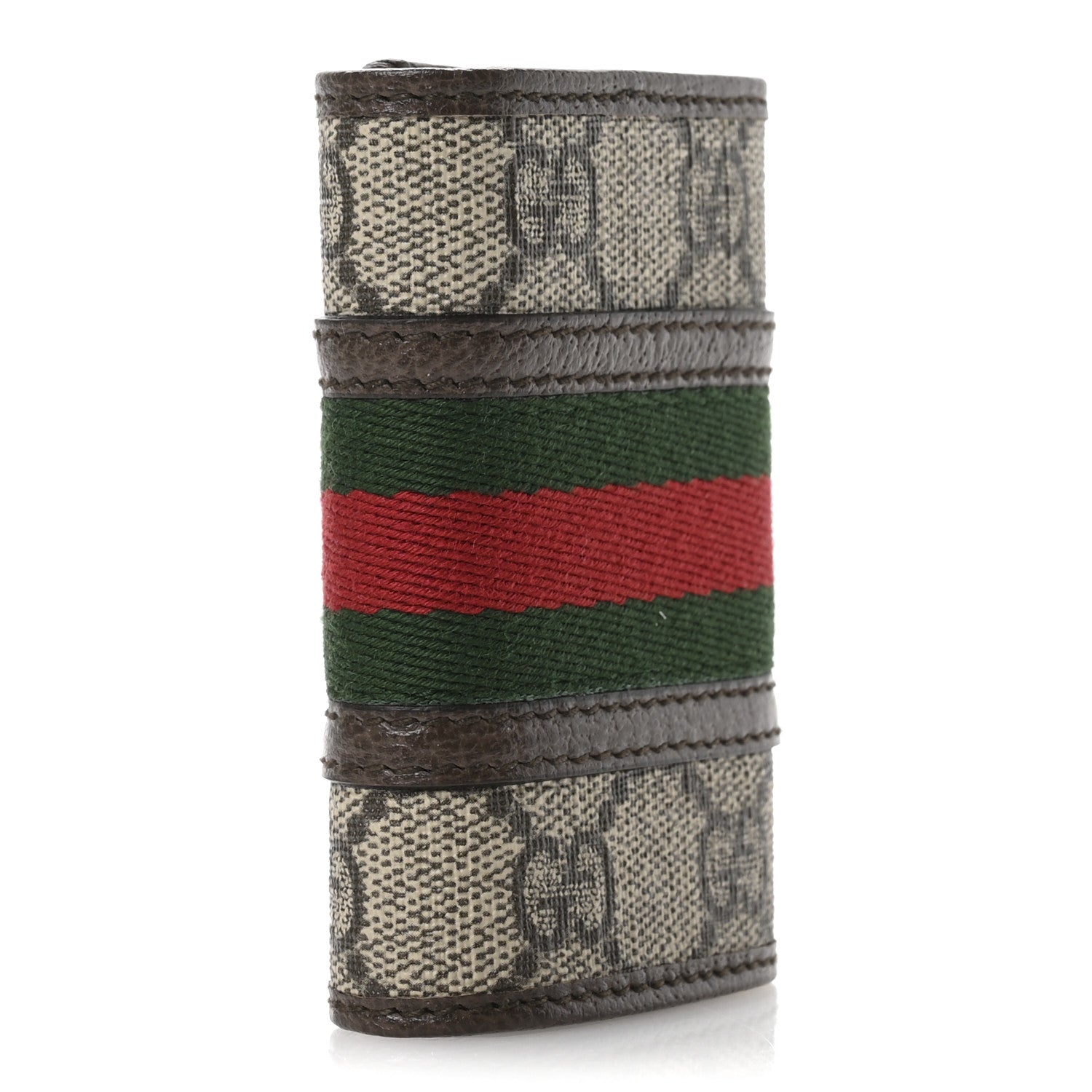 Gucci GG Supreme Monogram Web Ophidia 6 Key Holder Case Beige New Acero 3 of 8