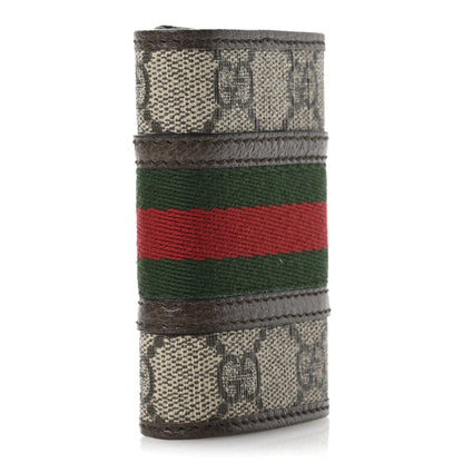 Gucci GG Supreme Monogram Web Ophidia 6 Key Holder Case Beige New Acero 3 of 8