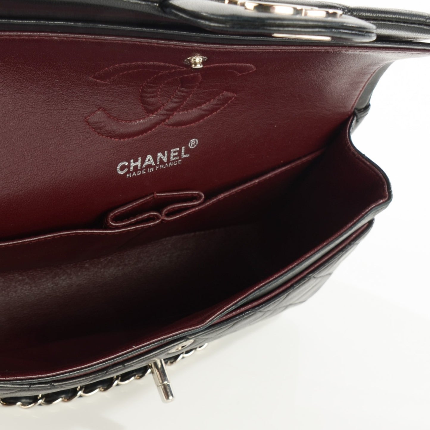Lambskin Quilted Small Double Flap Black