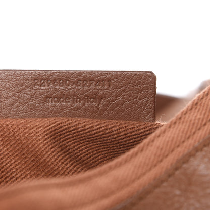 Saint Laurent Calfskin Canvas Medium Muse Two Brown 9 of 10