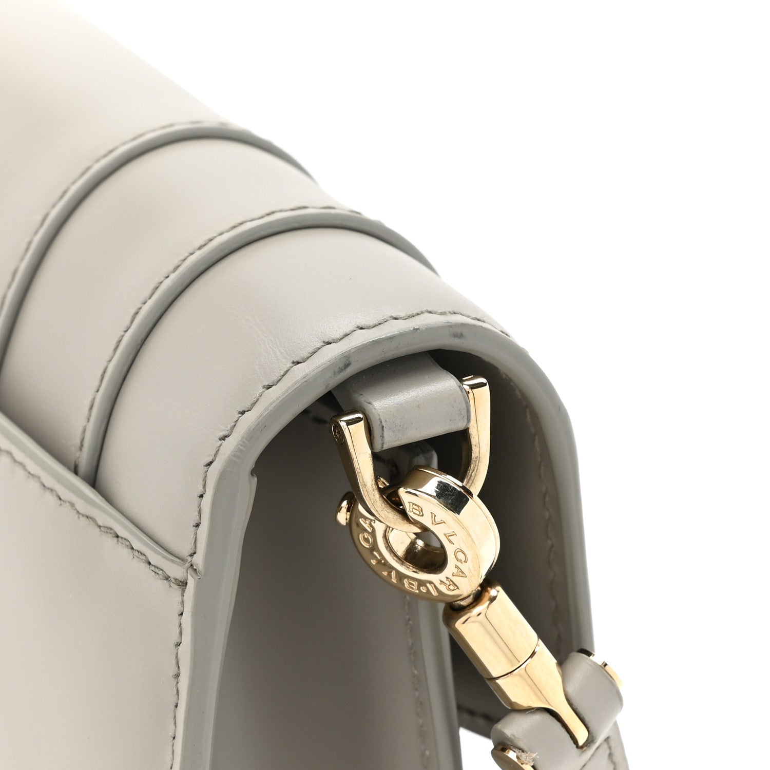 Bulgari Calfskin Serpenti Forever East West Shoulder Bag Opal Grey 13 of 14