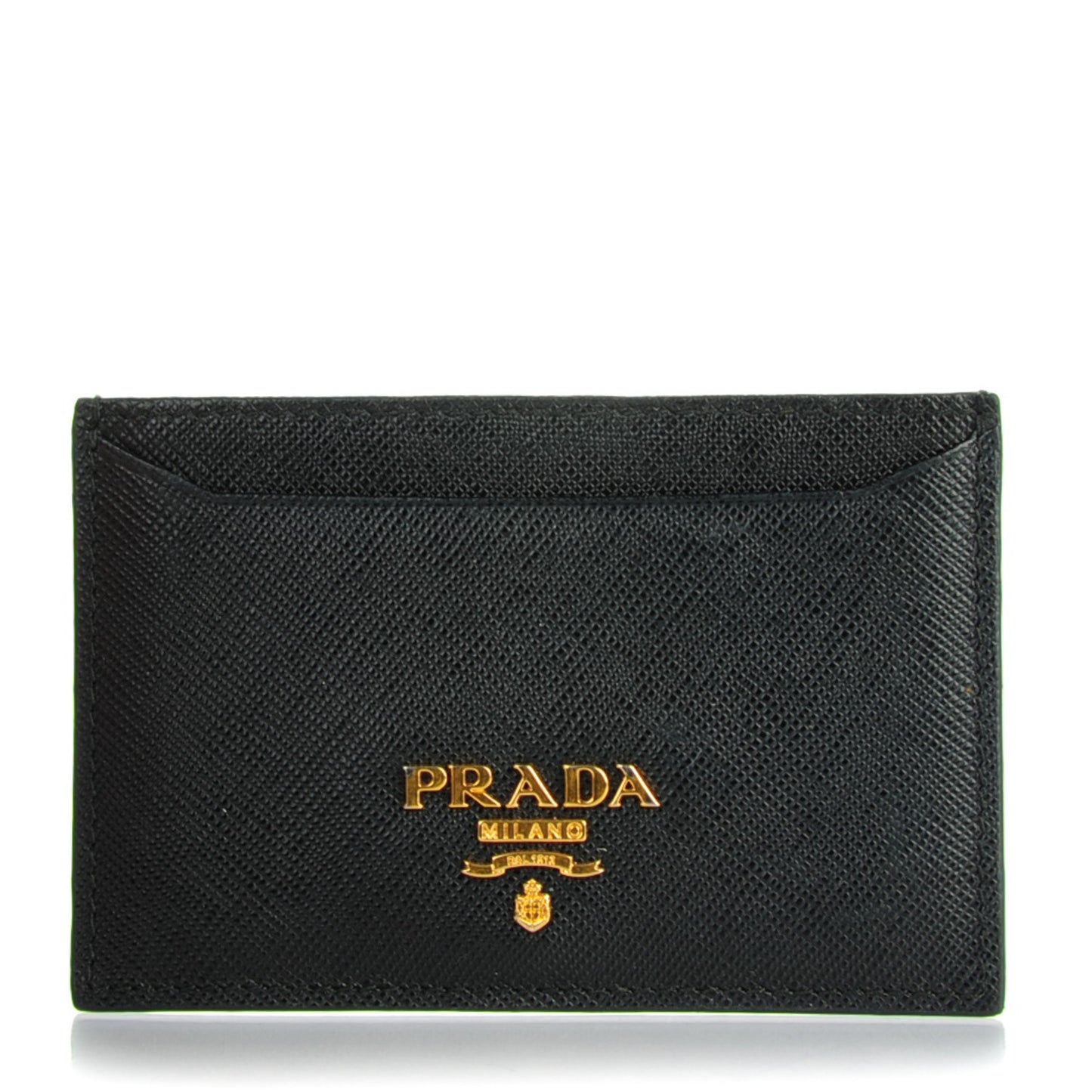 Saffiano Metal Card Case Black