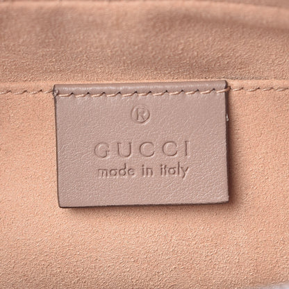 Gucci Calfskin Matelasse Small GG Marmont Chain Shoulder Bag Porcelain Rose 6 of 7
