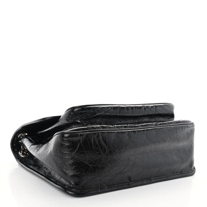 Saint Laurent Crinkled Calfskin Matelasse Monogram Medium Niki Chain Satchel Black 4 of 10