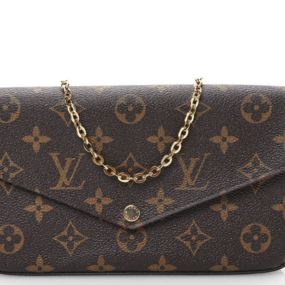 Louis Vuitton Monogram Pochette Felicie Chain Wallet Fuchsia 9 of 13
